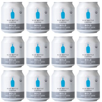 Blue Bottle Coffee Organic Cold Brew Coffee, Bold, Can, Case